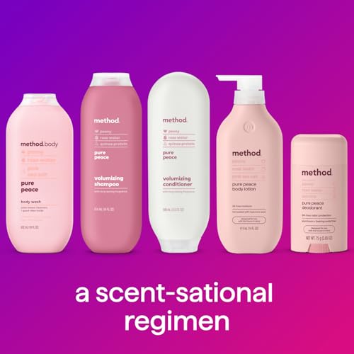 Method Volumizing Shampoo Pure Peace with Rose Peony & Pink Sea Salt Scent 14 fl. oz