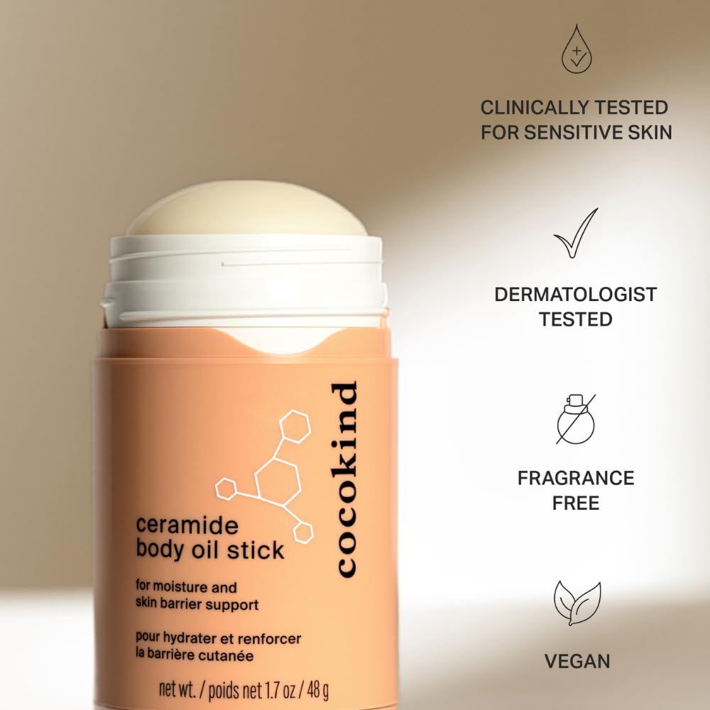 Cocokind Ceramide Body Oil Stick, Fragrance Free