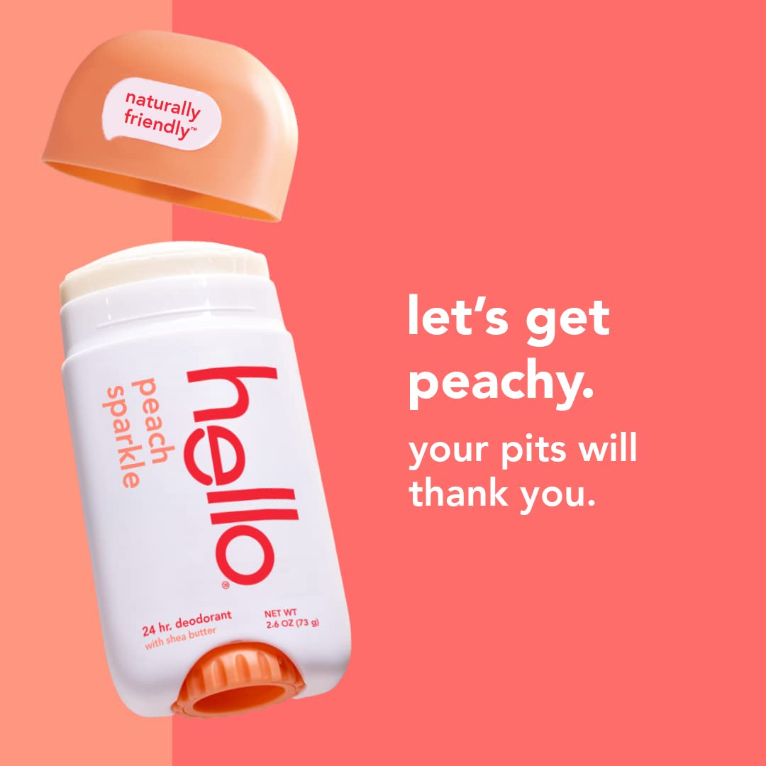 Hello Peach Aluminum Free Deodorant 2 Pack