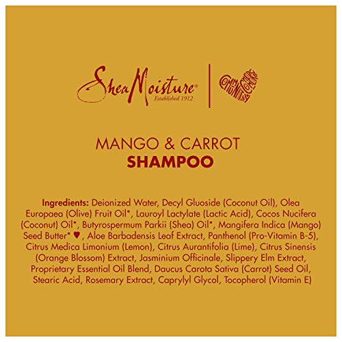 Shea Moisture Extra Nourishing Shampoo hair care for Kids Mango Carrot with Shea Butter 8 fl. oz