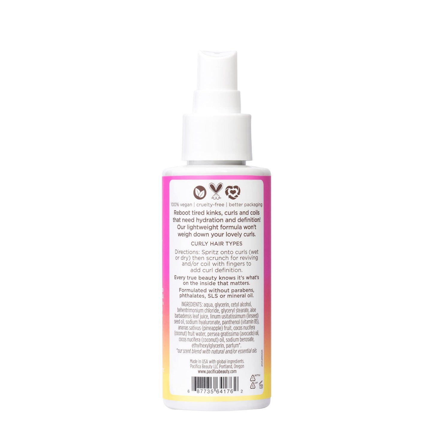 Pineapple Curls Refresher Mist by Pacifica for Women 4 oz