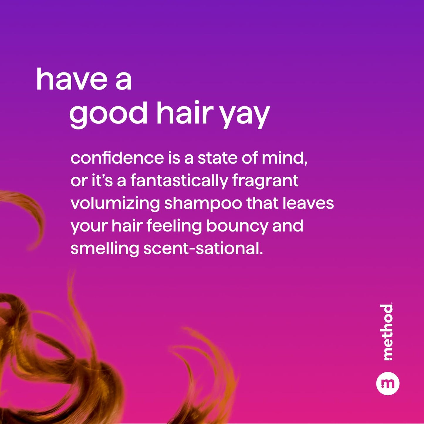 Method Volumizing Shampoo Pure Peace with Rose Peony & Pink Sea Salt Scent 14 fl. oz