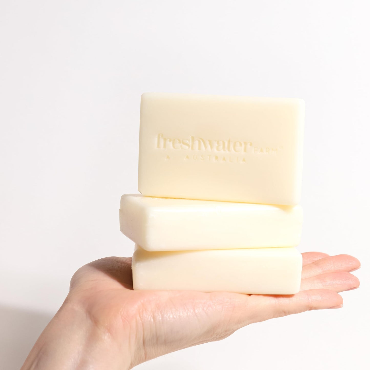 Freshwater Farm Australia Soap Bar - Lemon Myrtle Oil+Manuka Honey, Pack of 3