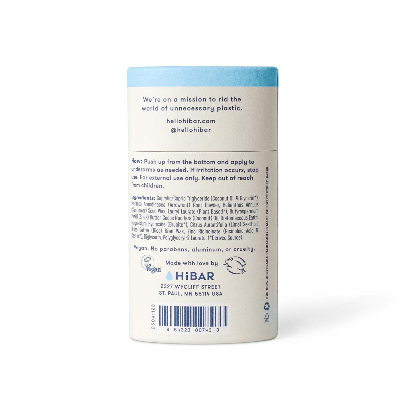 HiBAR Fragrance-Free Sensitive Deodorant