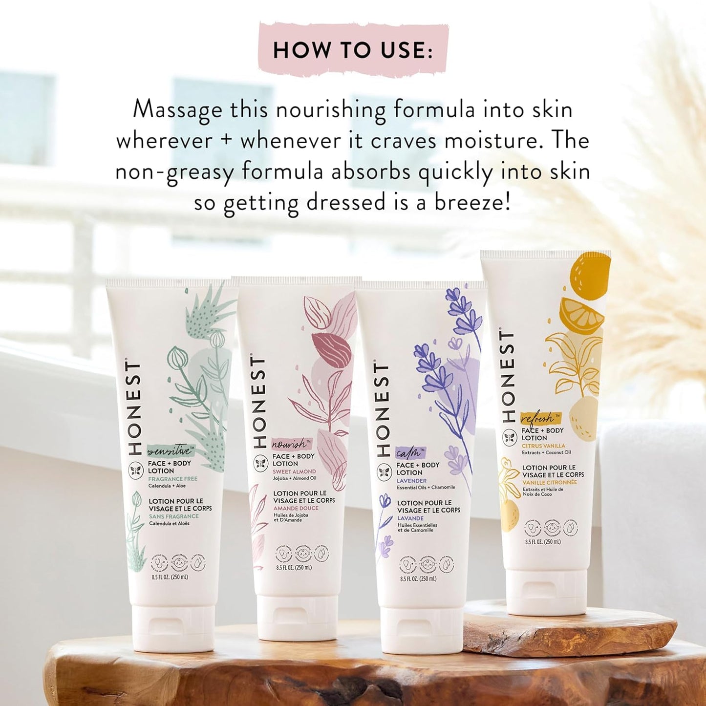 The Honest Company Hydrating Face + Body Lotion, Fragrance Free