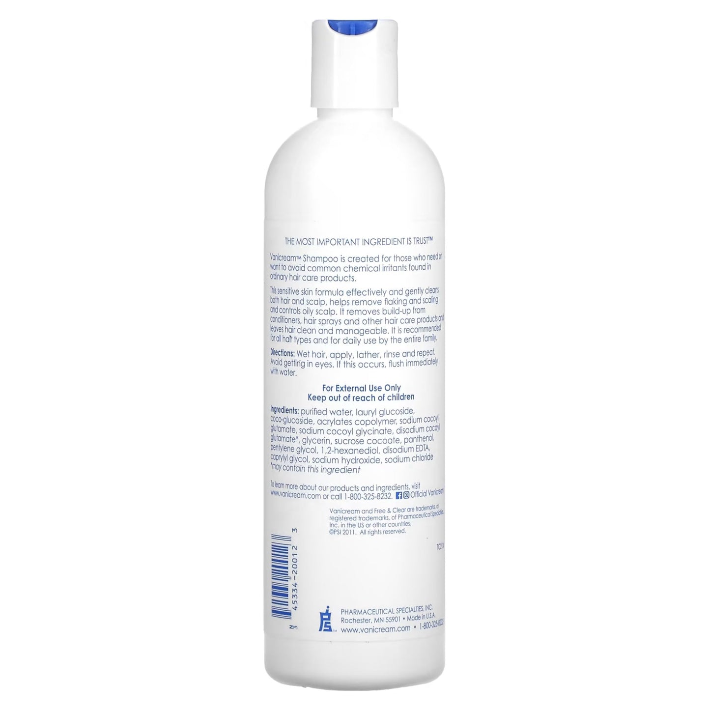 Vanicream Shampoo For Sensitive Skin 12 fl. oz Pack of 3