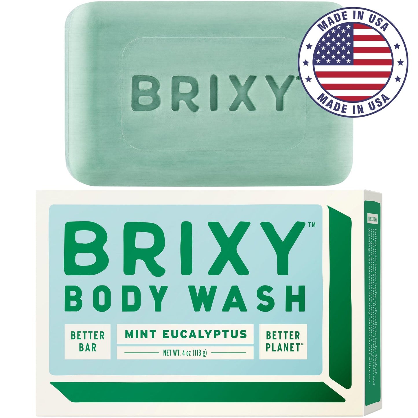 BRIXY Body Wash Bar - Mint Eucalyptus