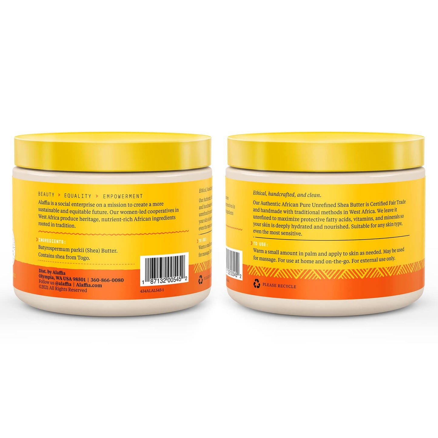 Alaffia Pure Unrefined Shea Butter, Unscented