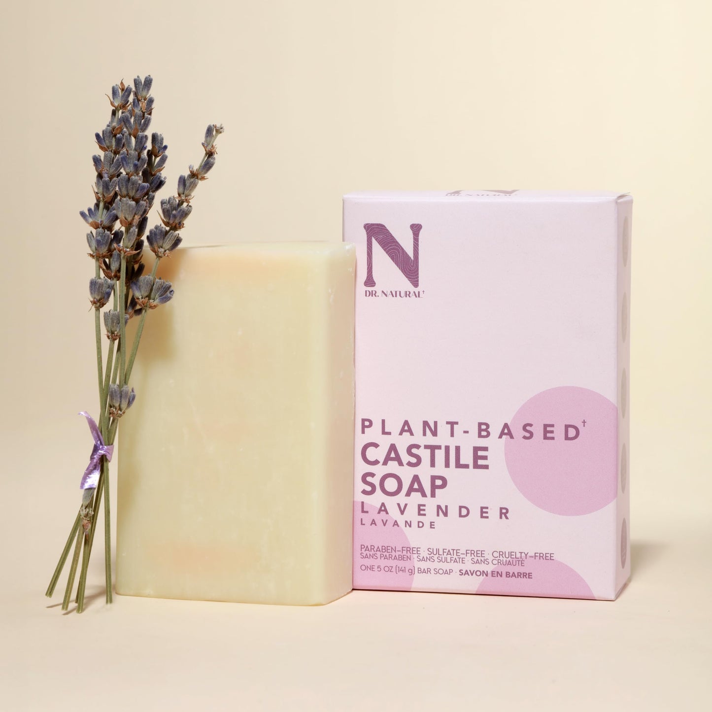 Dr. Natural Castile Bar Soap, Lavender
