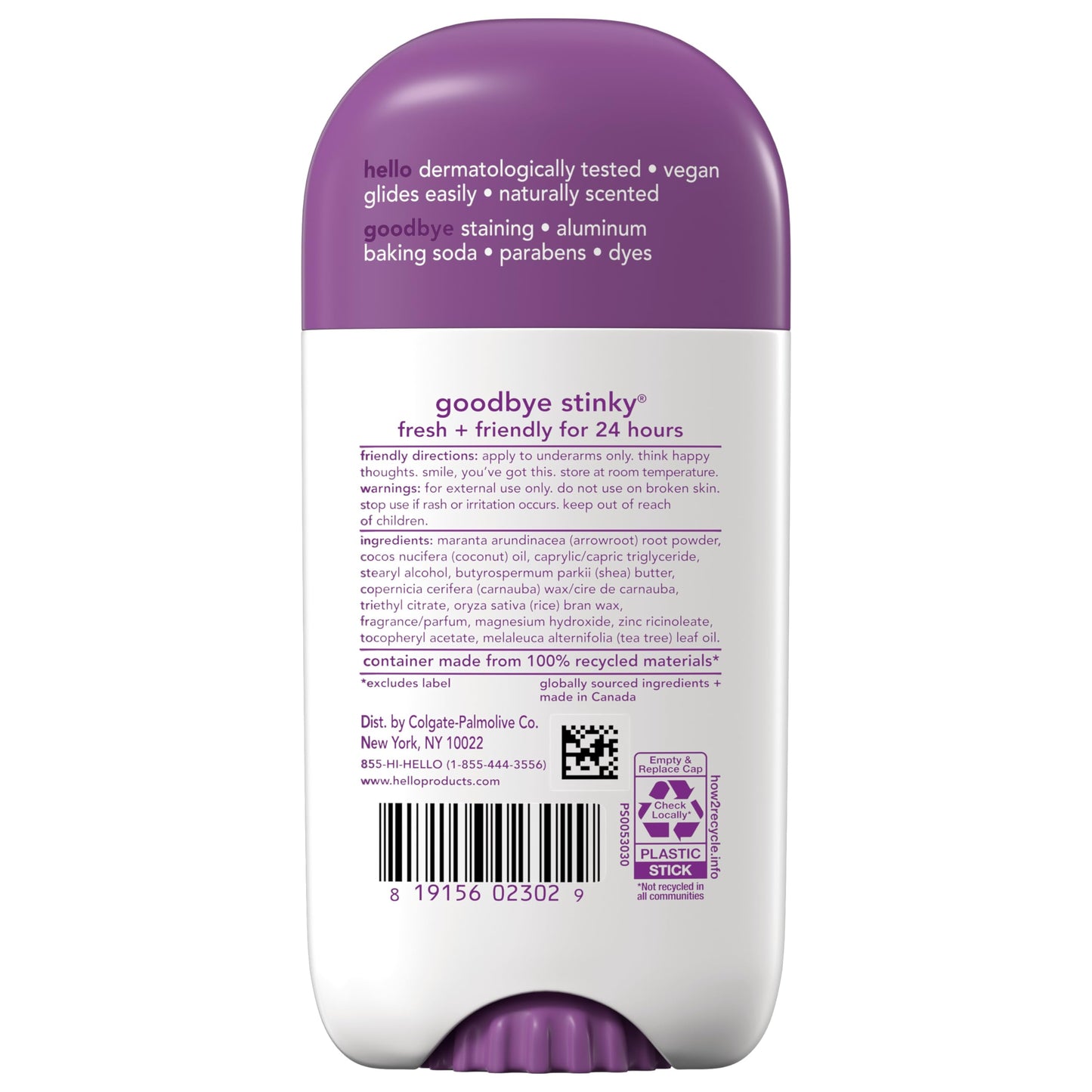 hello Lavender Vanilla Deodorant 2 Pack