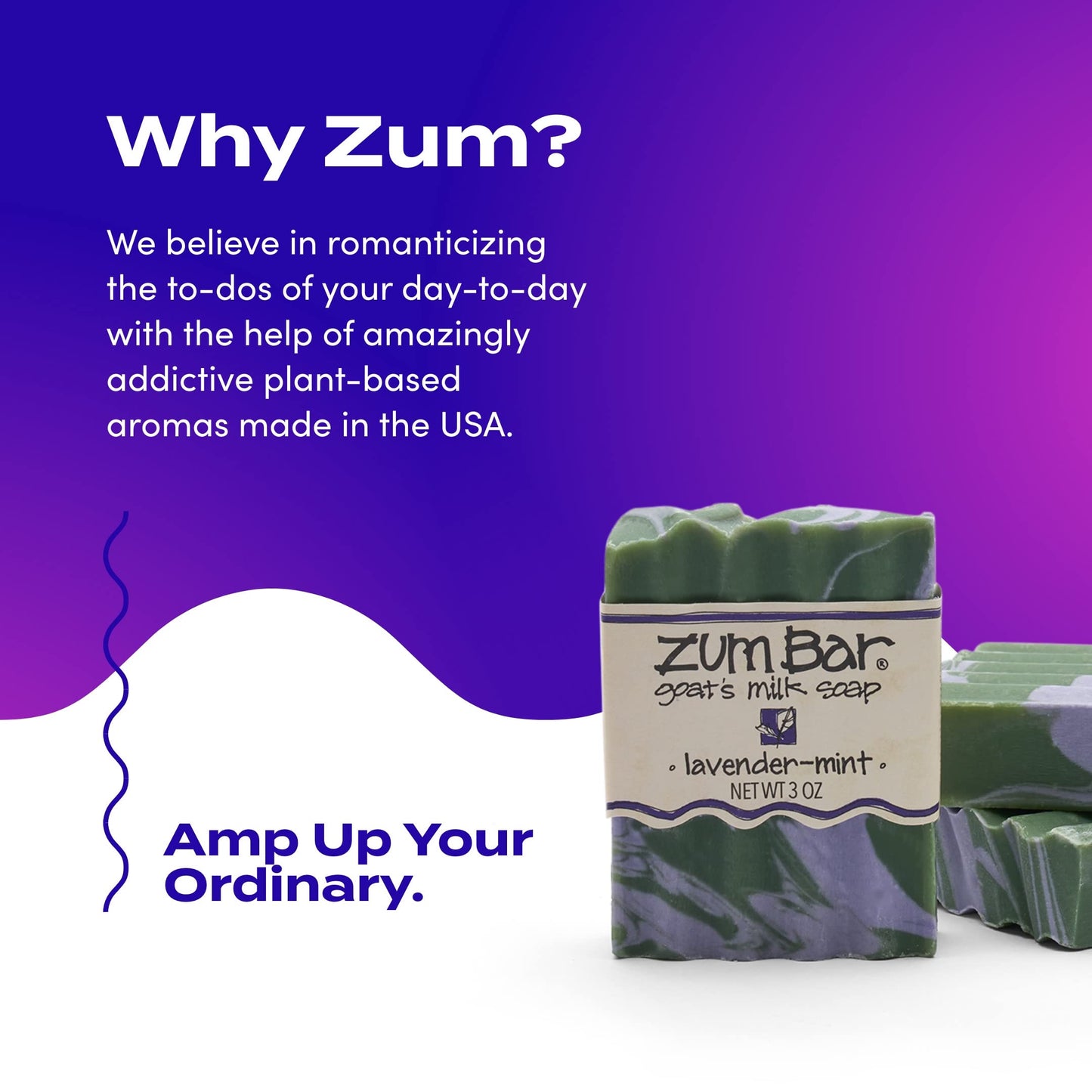 ZUM Lavender Mint Soap Bar, Pack of 3