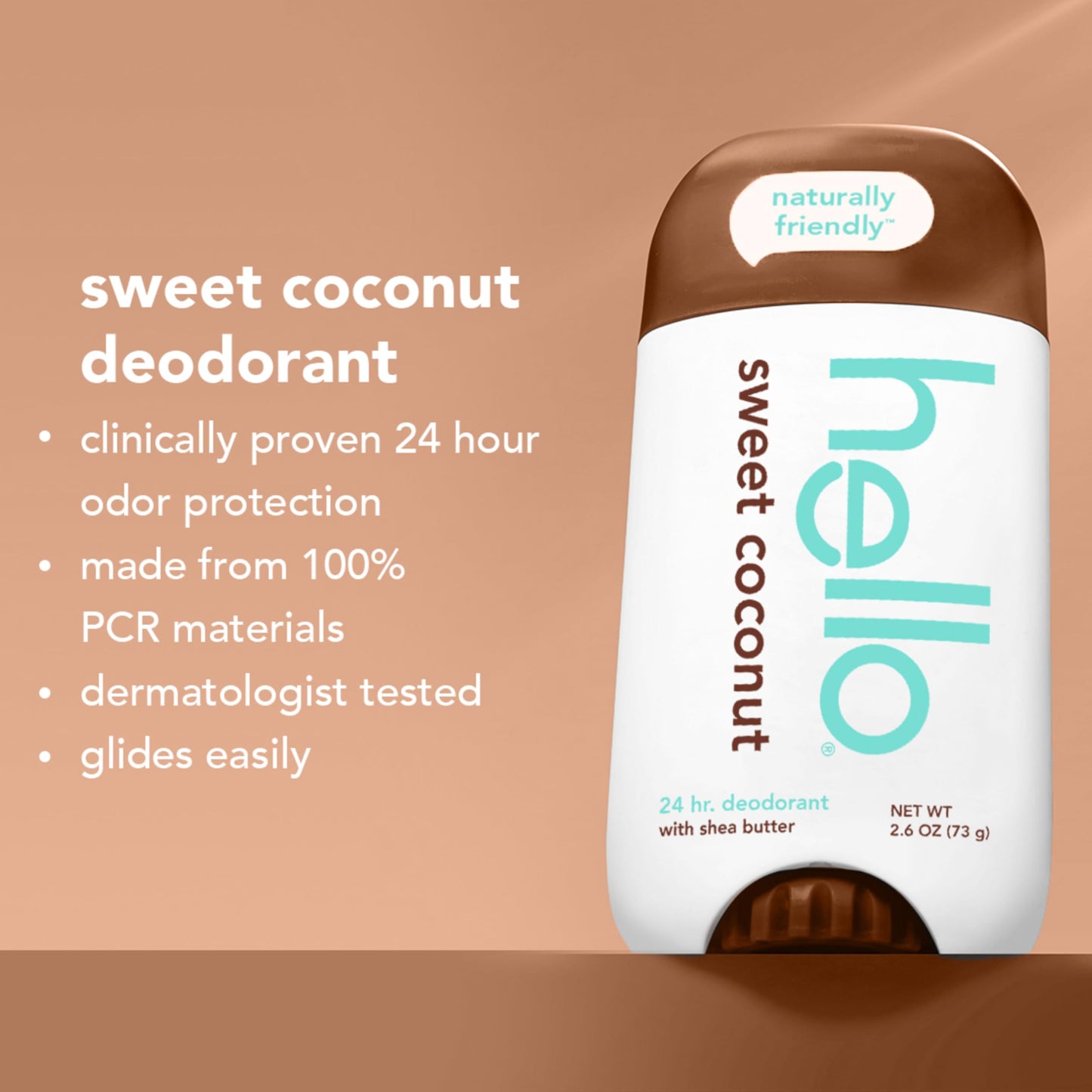 hello Sweet Coconut Deodorant With Shea Butter 2 Pack