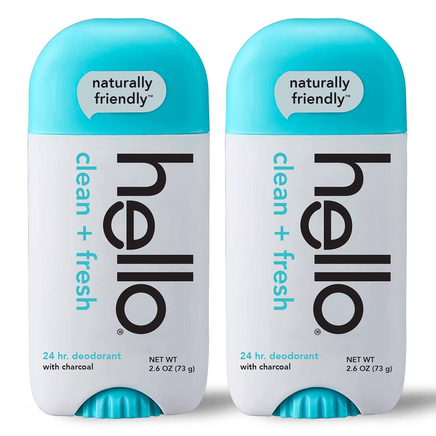 hello Activated Charcoal Fresh and Clean Deodorant 2 Pack