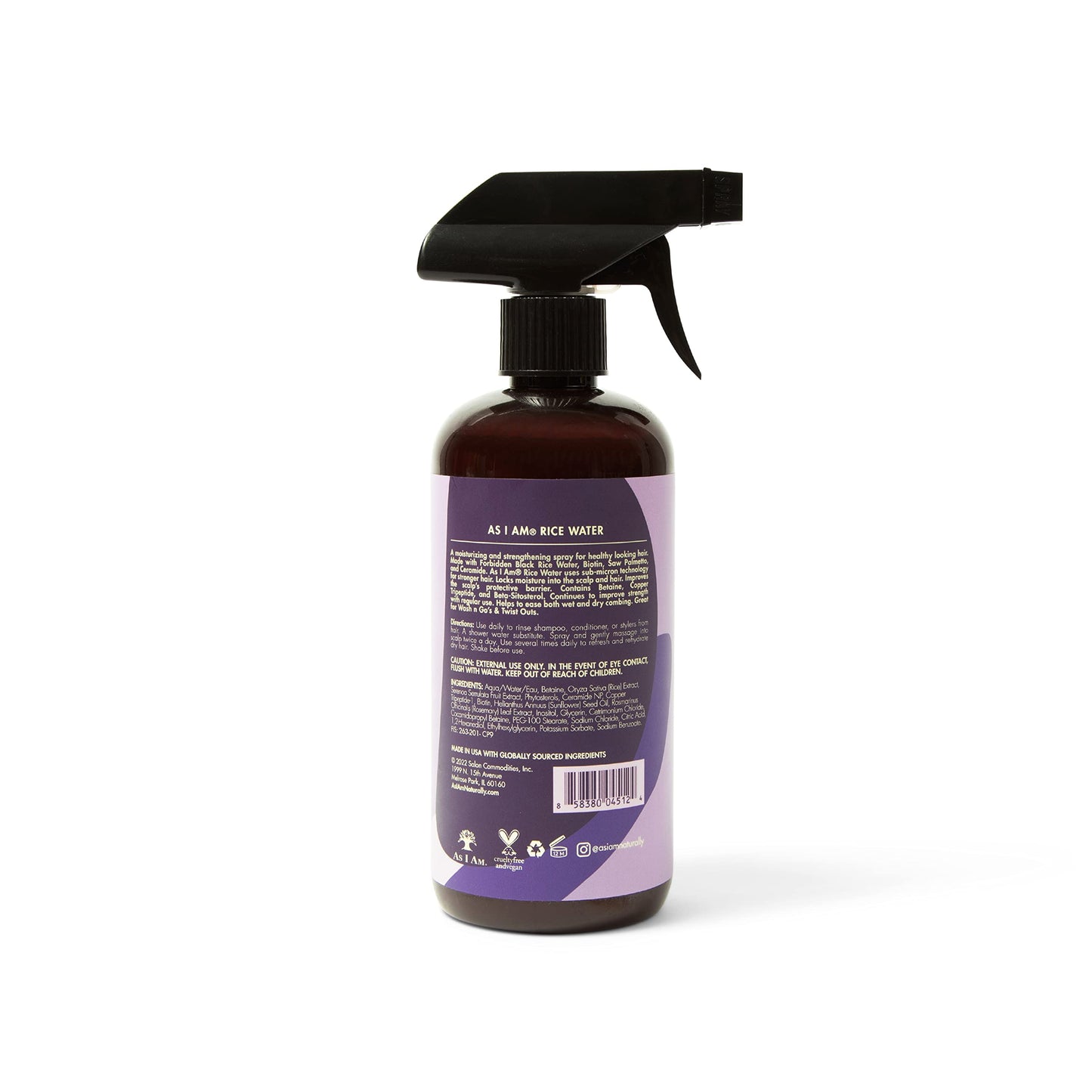 As I Am Hair Spray Rice Water 16 oz