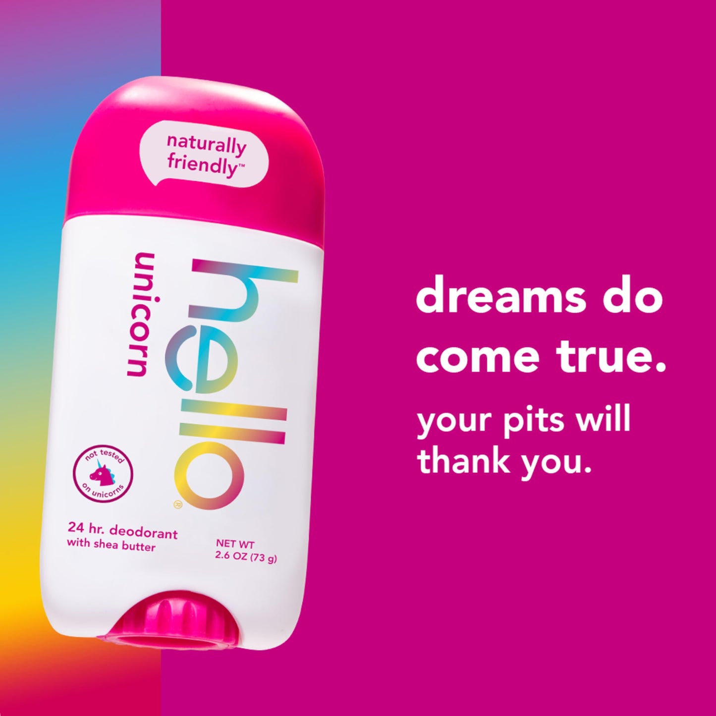 hello Unicorn Aluminum Free Deodorant 2 Pack