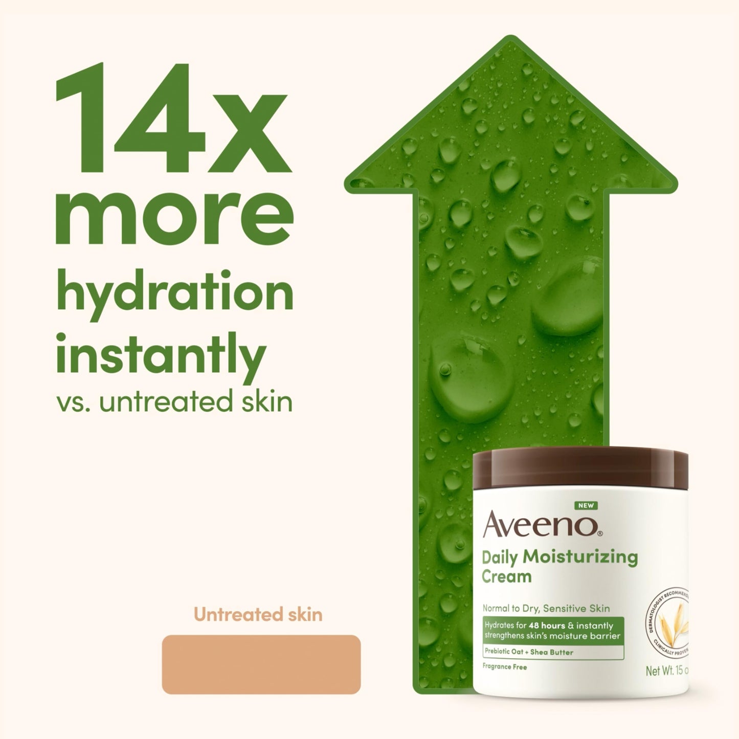Aveeno Daily Moisturizing Cream, Fragrance Free