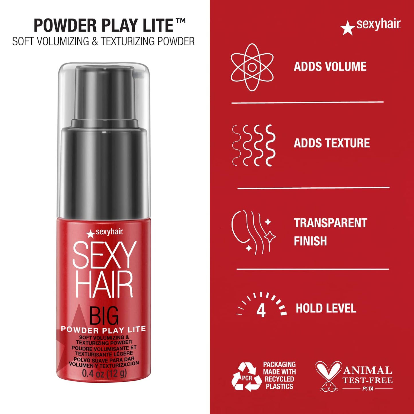 SexyHair Big Powder Play Lite Soft Volumizing & Texturizing Powder 0.4 Oz