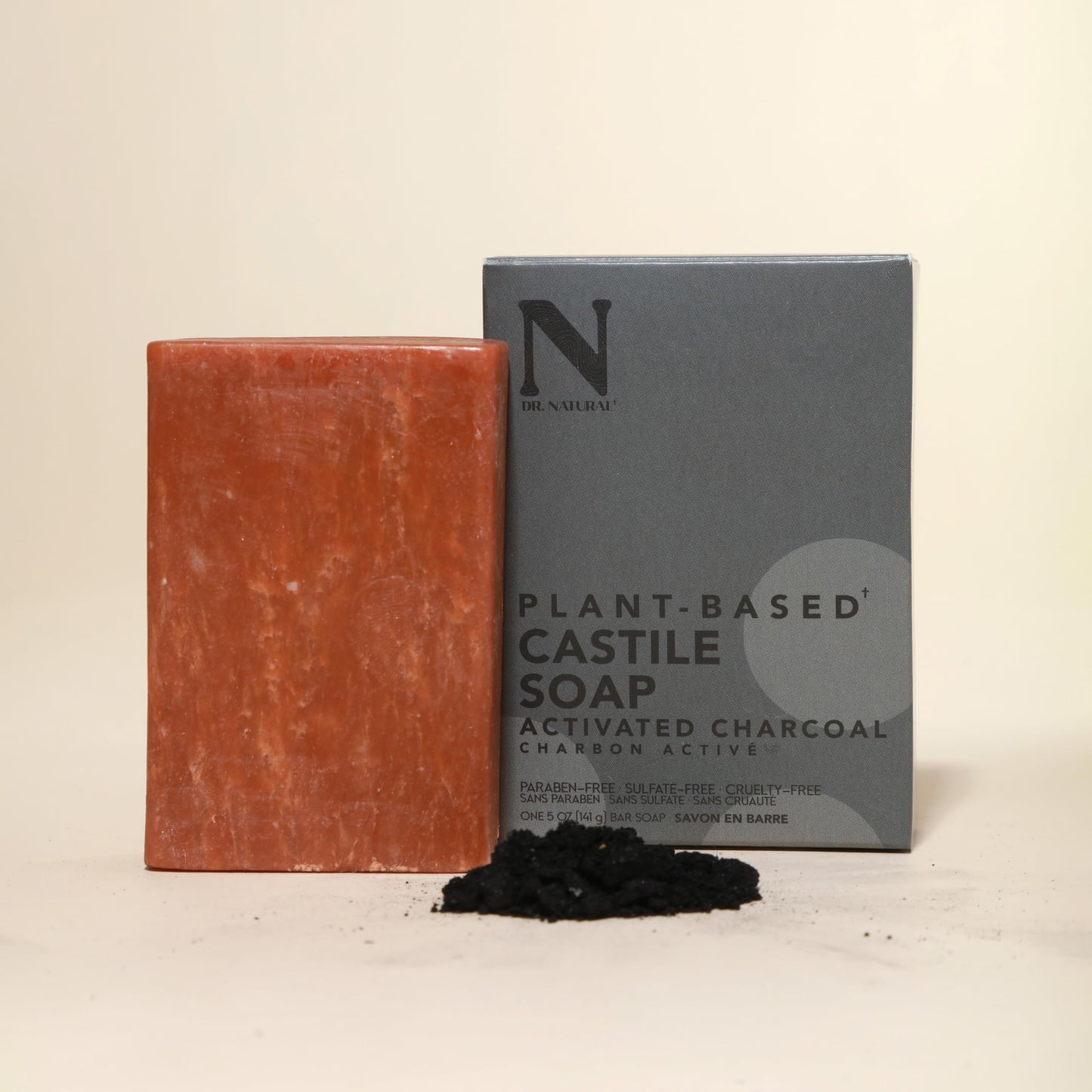 Dr. Natural Castile Bar Soap - Activated Charcoal