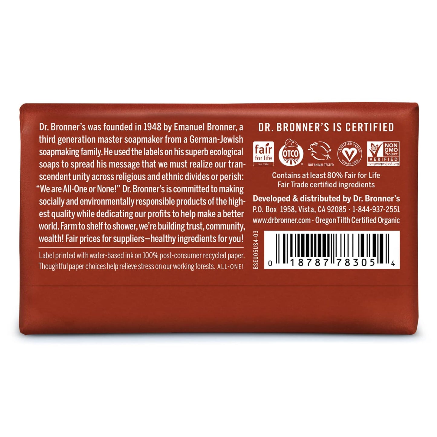 Dr. Bronner's - Pure-Castile Bar Soap - Eucalyptus
