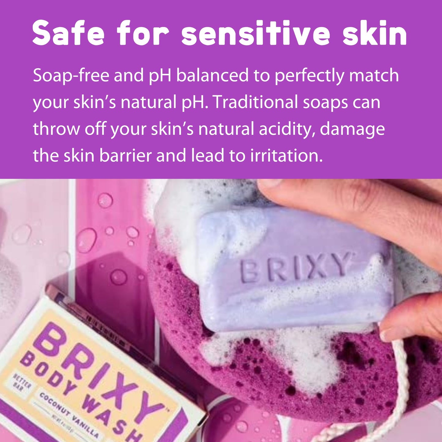 BRIXY Body Wash Bar - Coconut Vanilla
