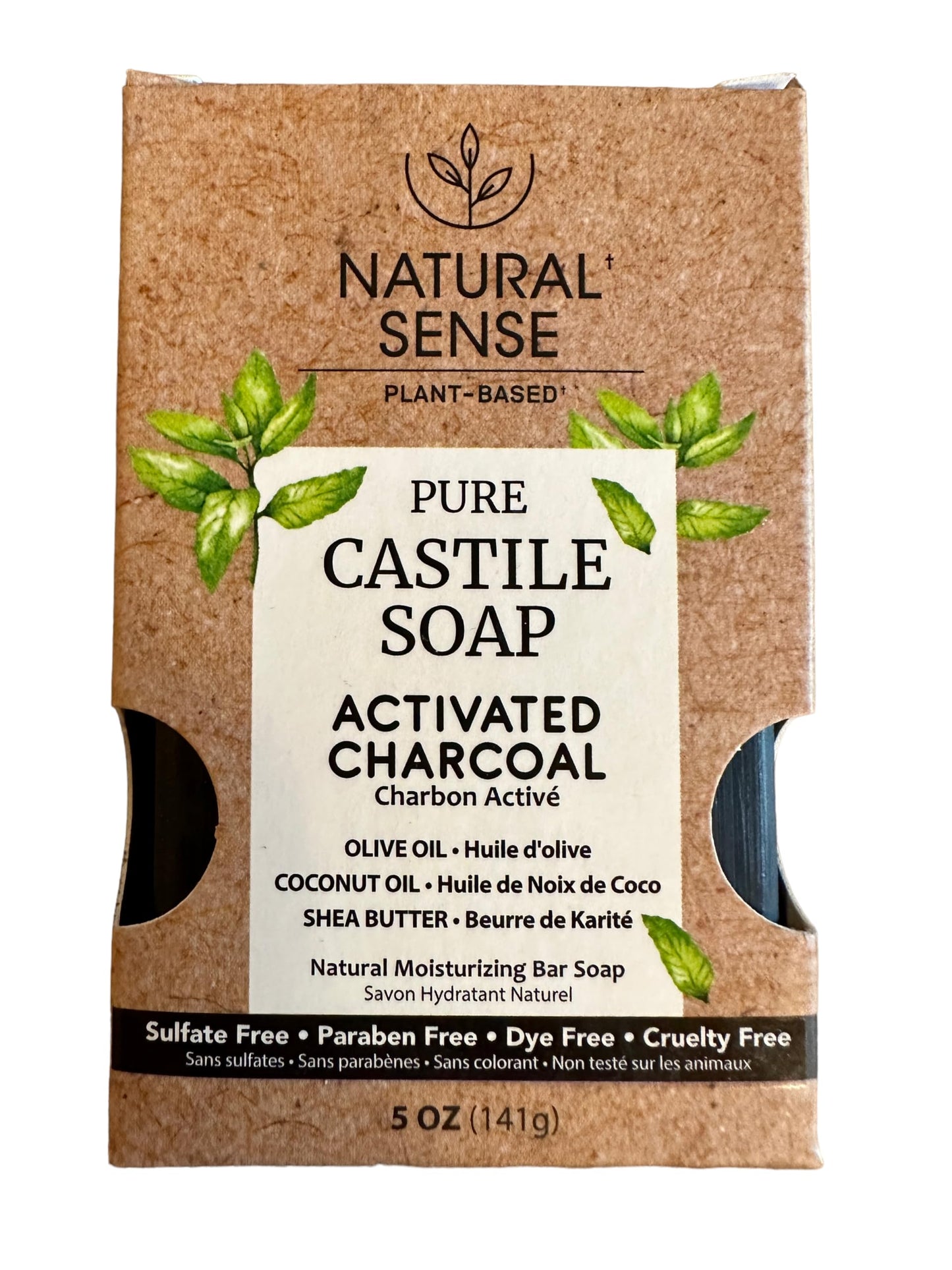 Natural Sense Pure Castile Soap, Activated Charcoal