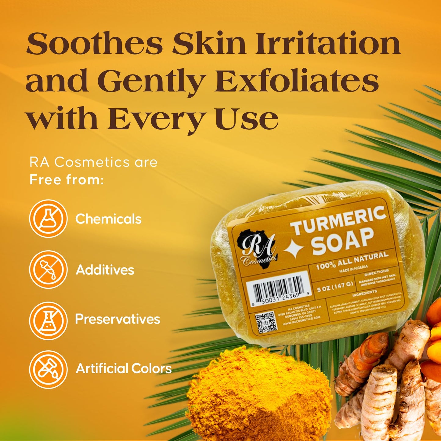 RA COSMETICS Turmeric Soap Bar