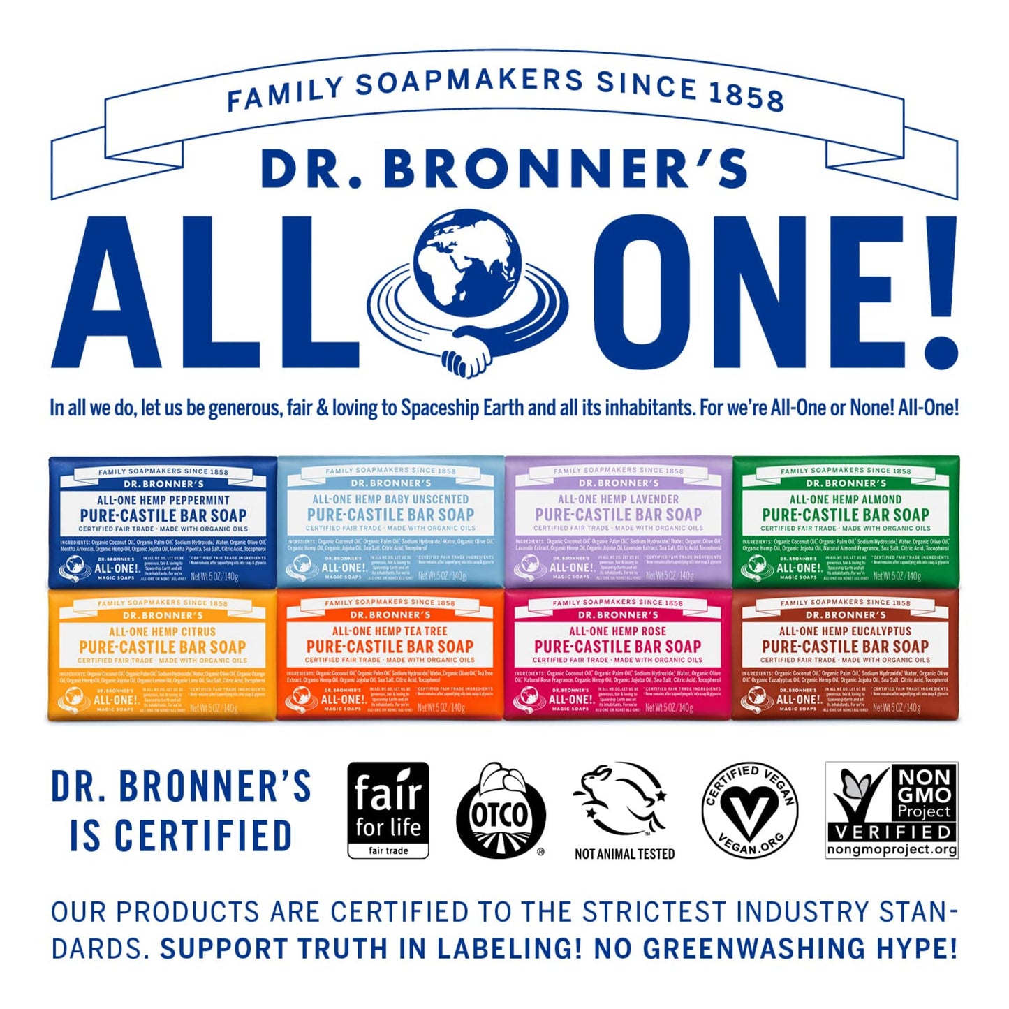 Dr. Bronner's - Pure-Castile Bar Soap - Eucalyptus