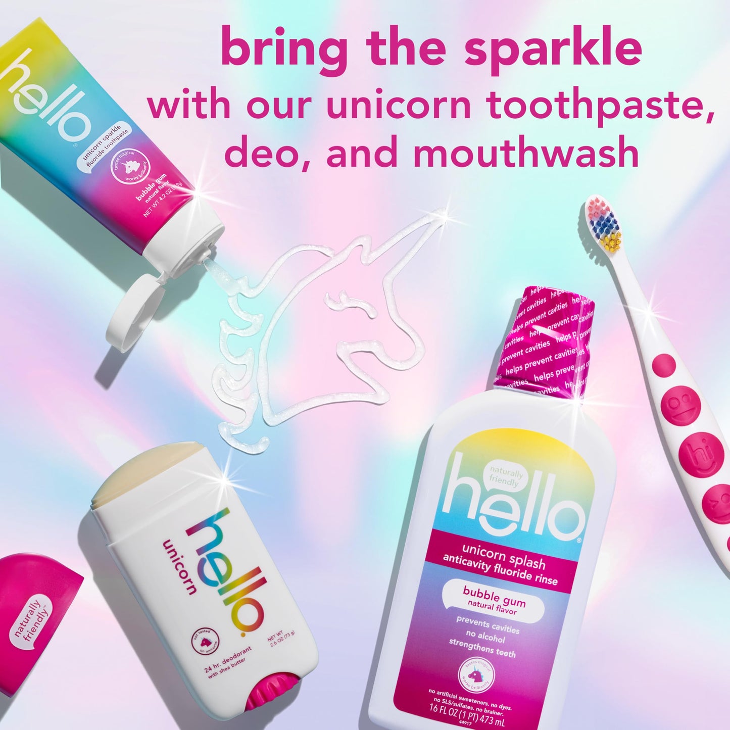 hello Unicorn Aluminum Free Deodorant 2 Pack