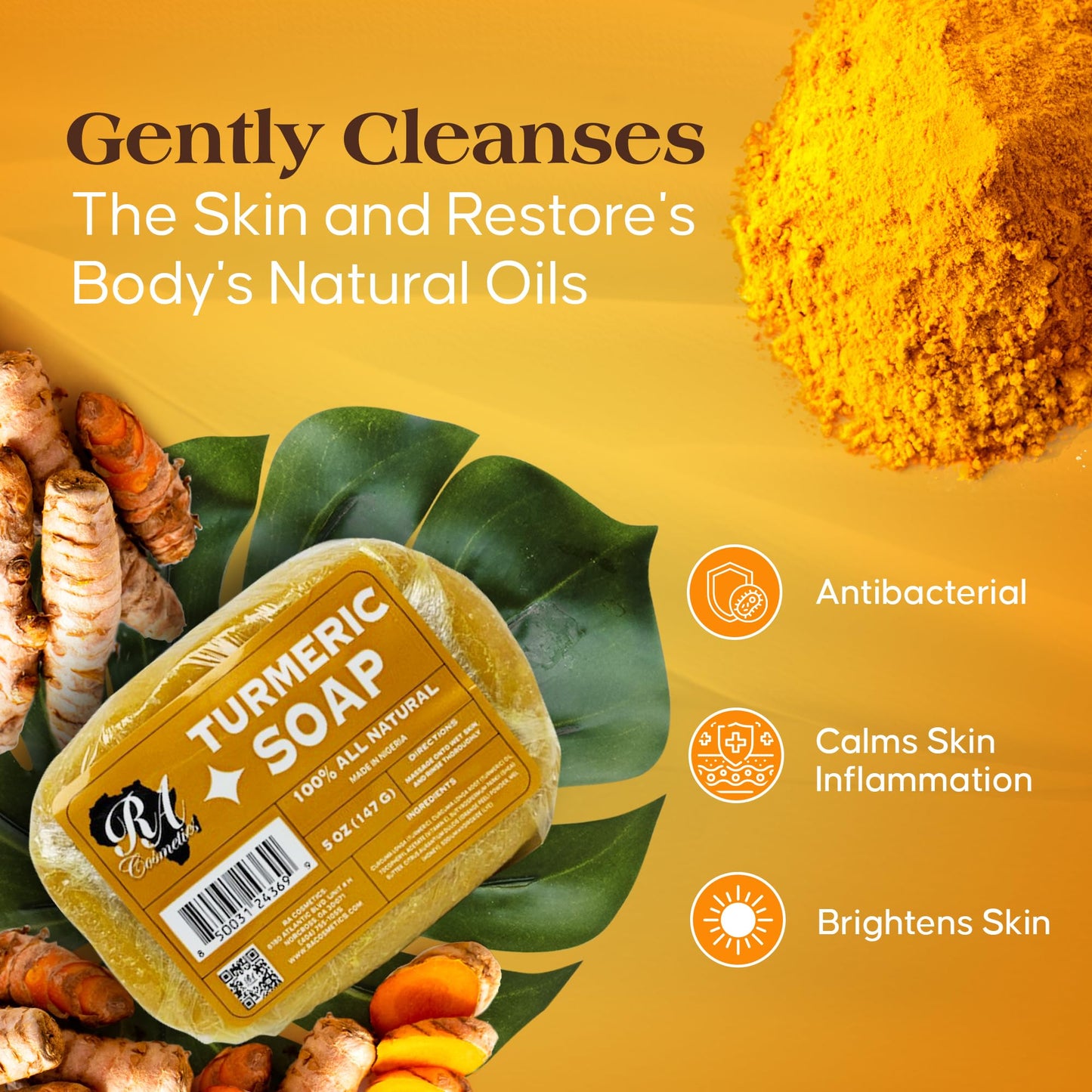 RA COSMETICS Turmeric Soap Bar
