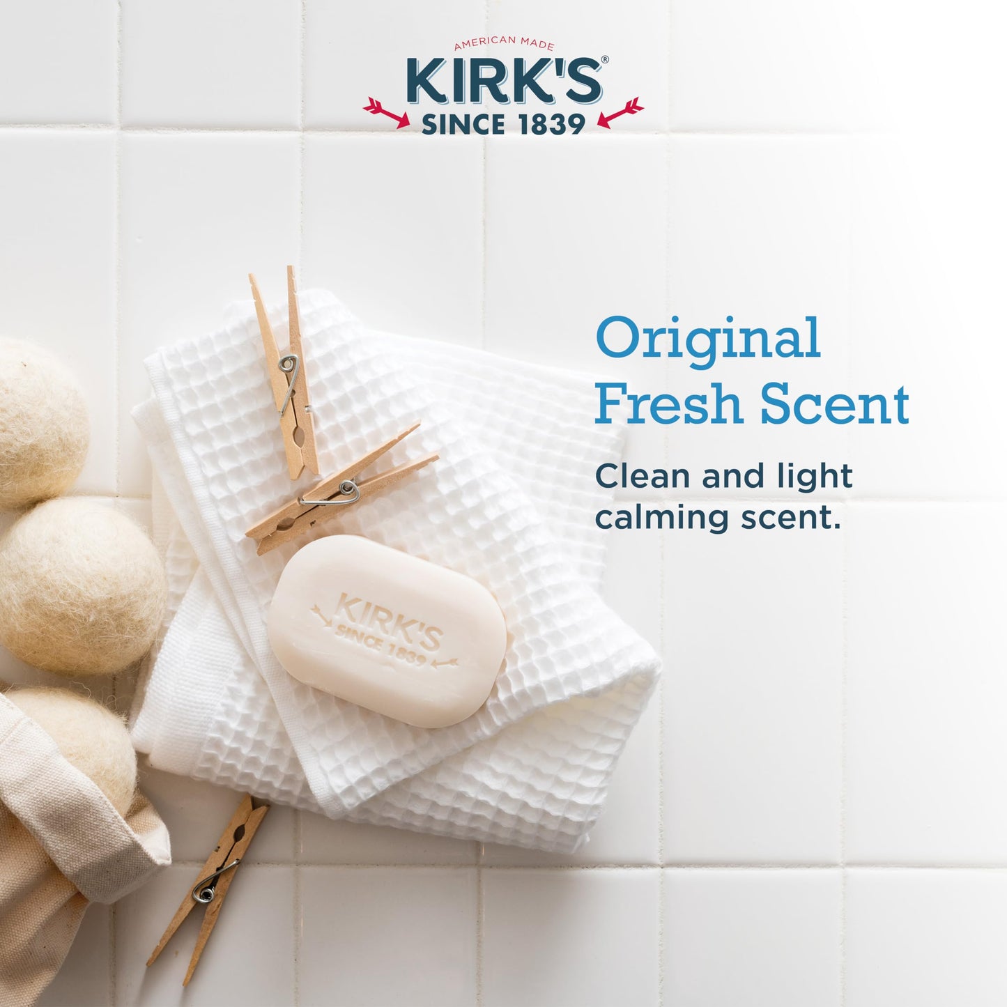 Kirk's Castile Bar Soap, Original Fresh Scent, 6 Pack