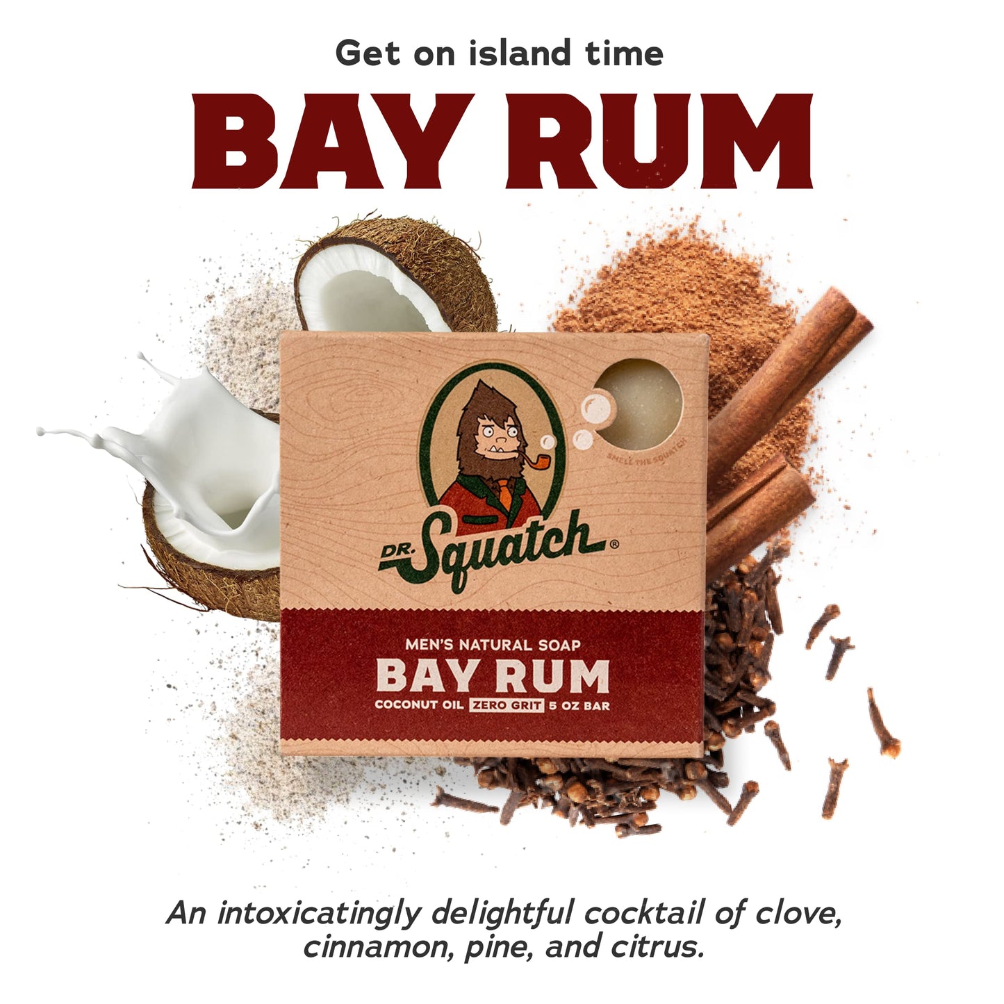 Dr. Squatch Bar Soap - Bay Rum, Pack of 5