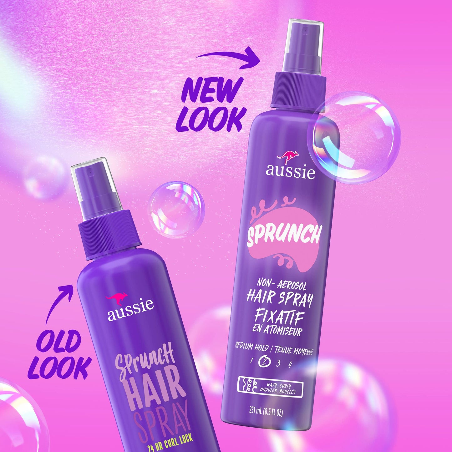 Aussie Sprunch Non-Aerosol Hair Spray for Curly Hair and Wavy Hair 8.5 oz
