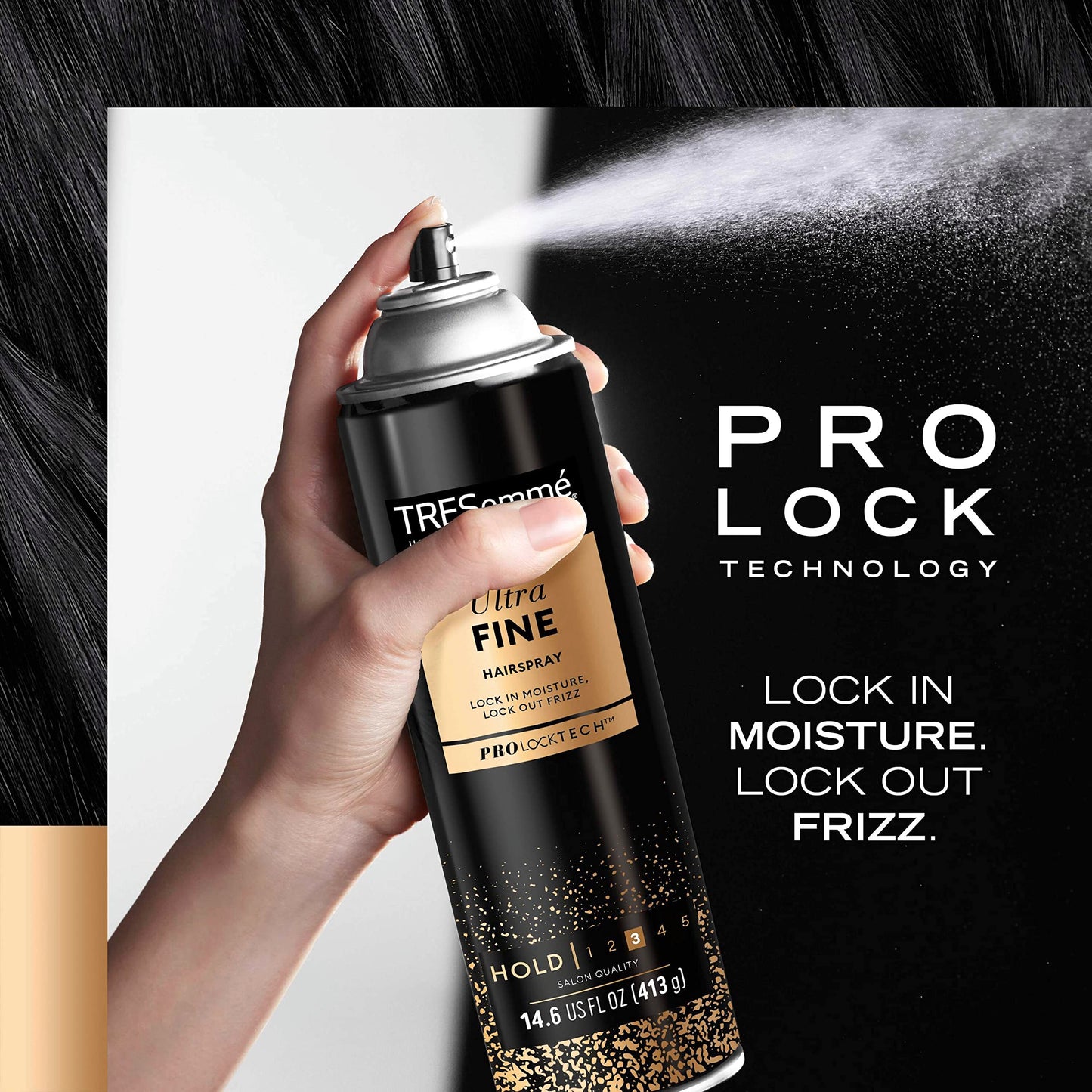 TRESemmé Ultra Fine Hairspray for 24-Hour Frizz Control with Pro Lock Tech 14.6 oz