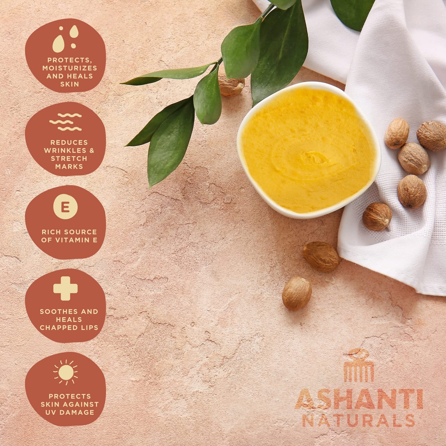 Ashanti Naturals Yellow Raw Shea Butter, Creamy