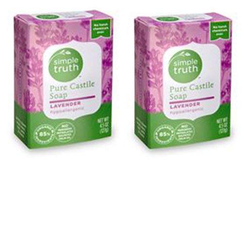Simple Truth Pure Castile Lavender Bar Soap, Pack of 2