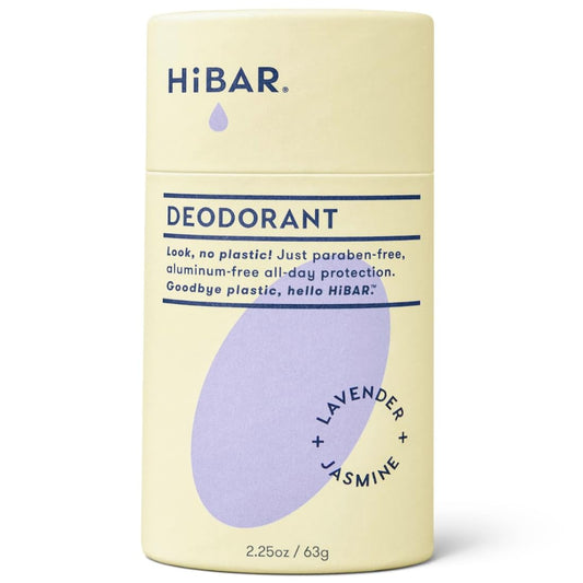 HiBAR Lavender & Jasmine Natural Deodorant With Sunflower Seed Wax, Rice Bran & Shea Butter, Vegan 1 Pack