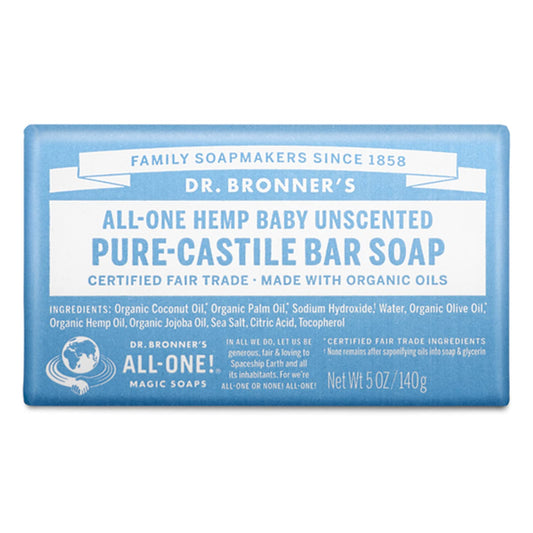 Dr. Bronner's - Pure-Castile Bar Soap, Baby Unscented