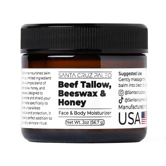 Santa Cruz Paleo Beef Tallow, Organic Beeswax and Organic Honey