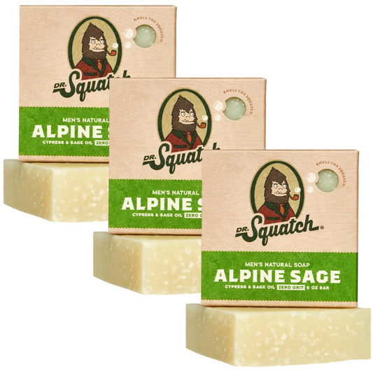 Dr. Squatch Bar Soap - Alpine Sage, Pack of 3
