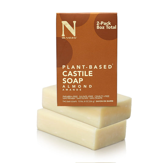Dr. Natural Pure Castile Soap, Almond, 2 Pack