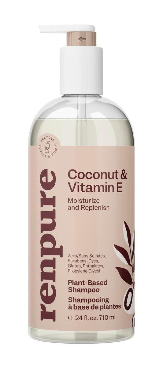 Renpure Plant Based Coconut and Vitamin E Moisturize and Replenish Shampoo 24 fl. oz