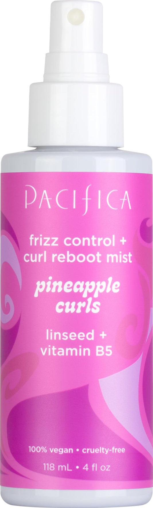 Pacifica Pineapple Curls Frizz Control Spray & Curly Hair Reboot 4 oz