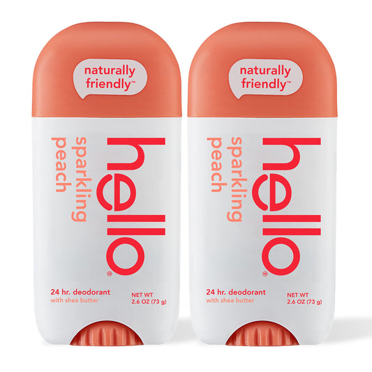 Hello Peach Aluminum Free Deodorant 2 Pack