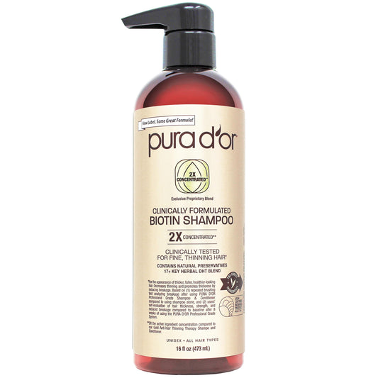 PURA D'OR Professional Grade Biotin Shampoo 16 fl. oz