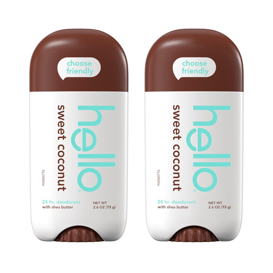 hello Sweet Coconut Deodorant With Shea Butter 2 Pack