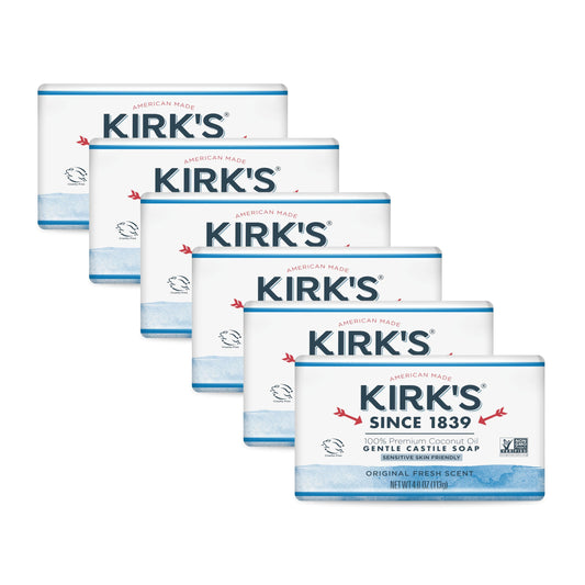 Kirk's Castile Bar Soap, Original Fresh Scent, 6 Pack