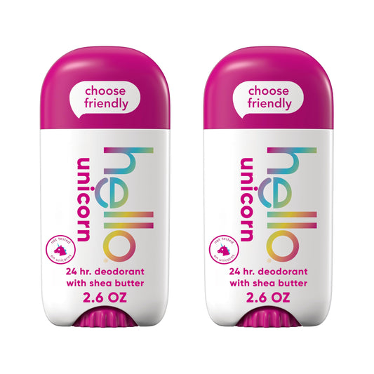 hello Unicorn Aluminum Free Deodorant 2 Pack