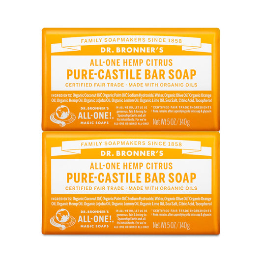 Dr. Bronner's - Pure-Castile Bar Soap - Citrus, Pack of 2