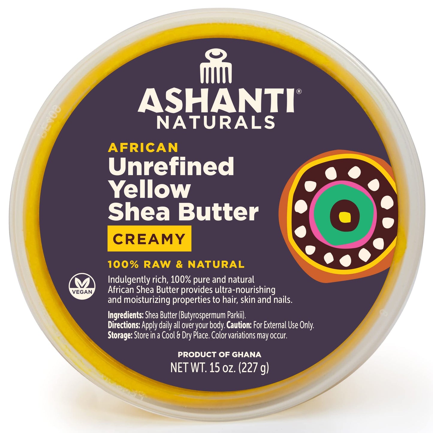 Ashanti Naturals Yellow Raw Shea Butter, Creamy