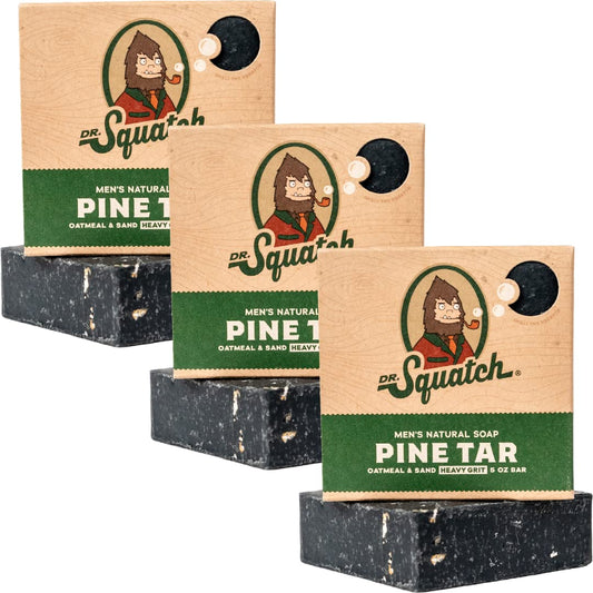 Dr. Squatch Bar Soap - Pine Tar, Pack of 3